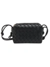 Bottega Veneta Women's Mini Loop Intrecciato Bag In Black Gold