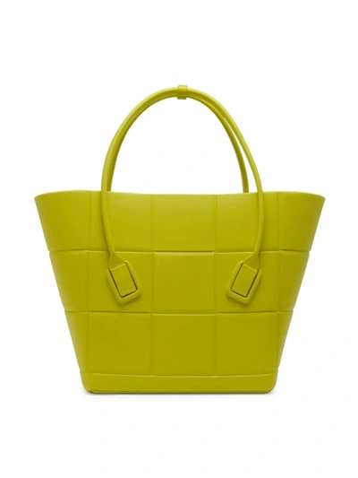 Bottega Veneta Arco Medium Rubber Tote In Kiwi