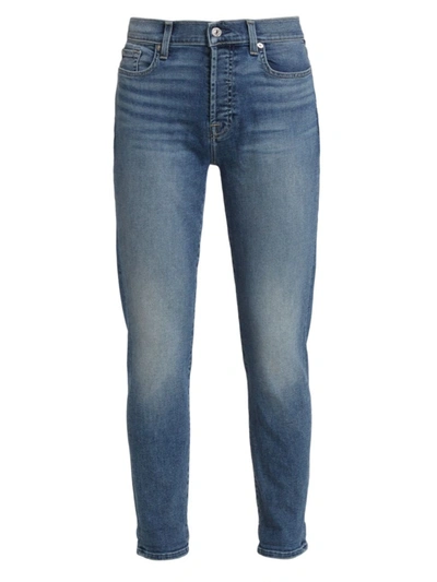 7 For All Mankind Kimmie Mid Rise Straight Leg Jeans In Slim Illusion Luxe Love Story