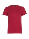 Atm Anthony Thomas Melillo Slub Jersey Schoolboy Crewneck T-shirt In Cranberry