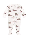 FIRSTS BY PETIT LEM BABY BOY'S HOME FOR THE HOLIDAYS CAR-PRINT FOOTIE