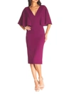 DRESS THE POPULATION WOMEN'S LOUISA FLUTTER-SLEEVE DRESS