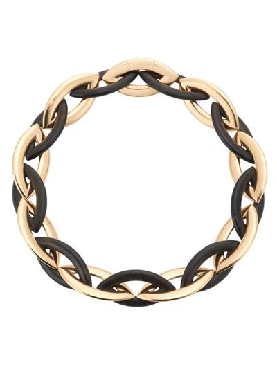 Vhernier Women's Doppio Senso 18k Rose Gold & Ebony Wood Necklace