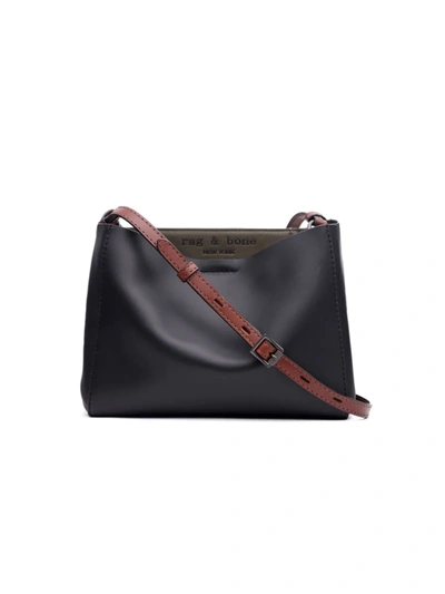 Rag & Bone Passenger Cross Body Leather Bag - Black Olive In Black/ Olvngt