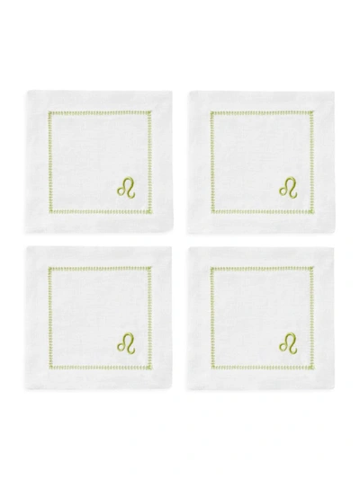 Sferra Segni 6-piece Linen Cocktail Napkin Set