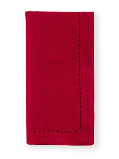 Sferra Festival 4-piece Linen Dinner Napkin Set In Red