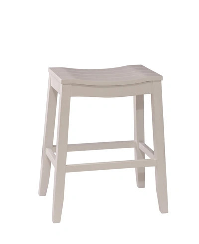 Hillsdale Fiddler Backless Non-swivel Counter Height Stool In White