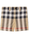 BURBERRY SHORTS CHECK IN POPELINE DI COTONE