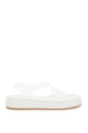 Gianvito Rossi Metropolis Flatform Sandals In White White (white)