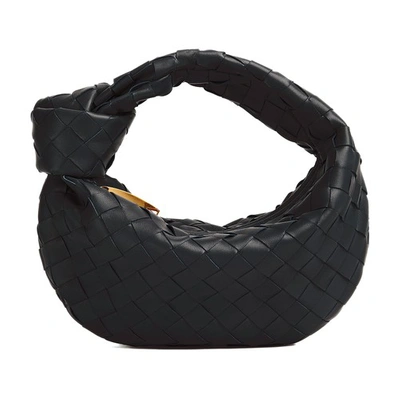 Bottega Veneta Mini Jodie Bag In Black Gold