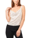 1.state Wide Strap Drape Neck Sequin Tank In Champagne