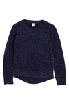 Harper Canyon Kids' Chenille Sweater In Navy Peacoat