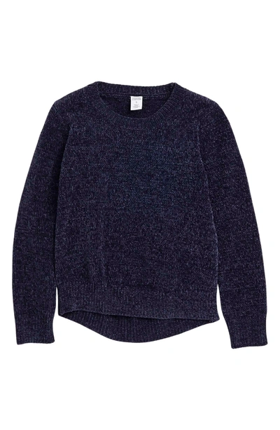 Harper Canyon Kids' Chenille Sweater In Navy Peacoat