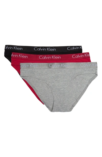 Calvin Klein Motive Cotton Bikini Panties In Uto Blk/obs/gh