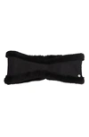Ugg Reversible Genuine Shearling Headband In Black