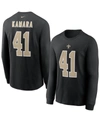 Nike Men's Alvin Kamara Black New Orleans Saints Player Name And Number Long Sleeve T-shirt In Black