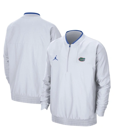Jordan Men's White Florida Gators 2021 Coach Half-zip Jacket