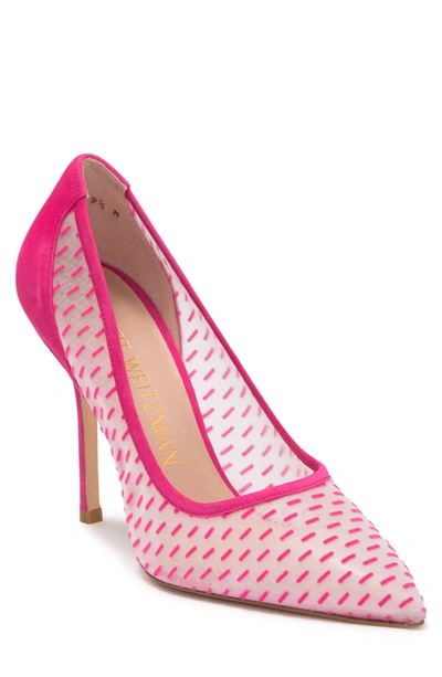 Stuart Weitzman Tasha Pointed Toe Pump In Peonia