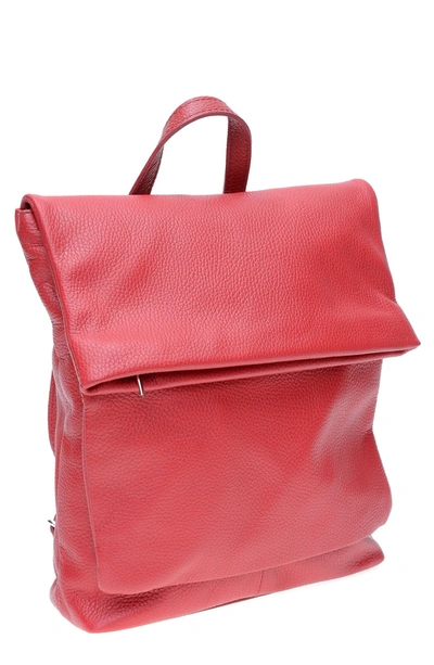 Isabella Rhea Leather Backpack In Rosso