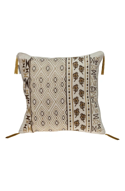 Parkland Collection Marjoram Tapestry Throw Pillow In Beige