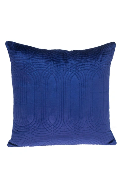 Parkland Collection Iphis Topstitched Throw Pillow In Blue