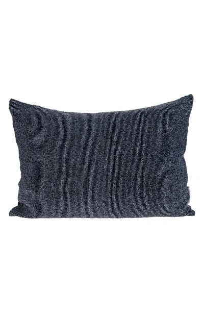 Parkland Collection Aster Embellished Throw Pillow In Metallic Blue