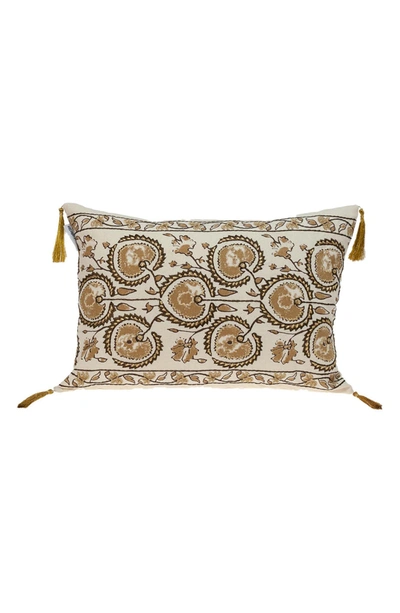 Parkland Collection Venus Tapestry Throw Pillow In Beige