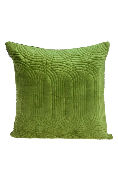 Parkland Collection Iphis Topstitched Throw Pillow In Olive