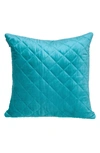 Parkland Collection Milo Quilted Throw Pillow In Aqua