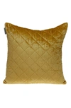 Parkland Collection Milo Quilted Throw Pillow In Yellow