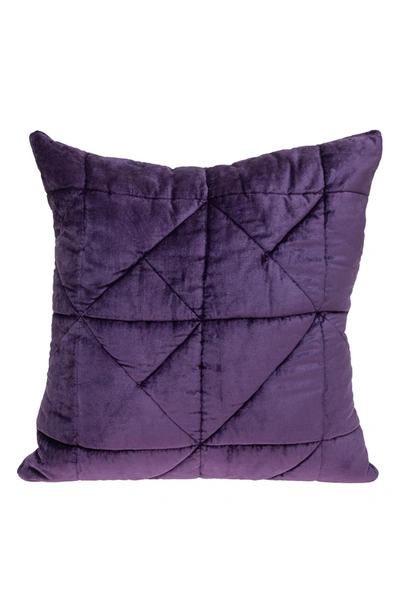 Parkland Collection Zoe Quilted Throw Pillow In Purple