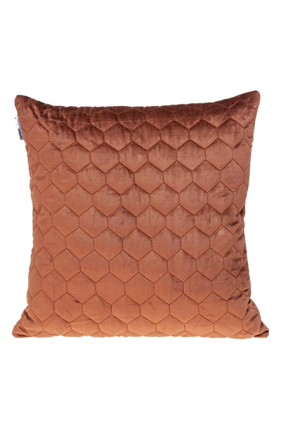 Parkland Collection Bazyli Quilted Throw Pillow In Burnt Orange