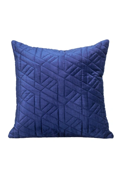 Parkland Collection Delta Topstitched Throw Pillow In Blue