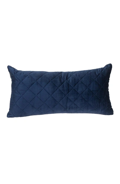 Parkland Collection Milo Quilted Throw Pillow In Navy