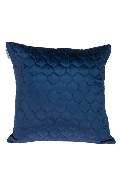 Parkland Collection Bazyli Quilted Throw Pillow In Navy