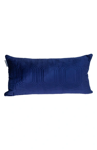 Parkland Collection Iphis Topstitched Throw Pillow In Blue