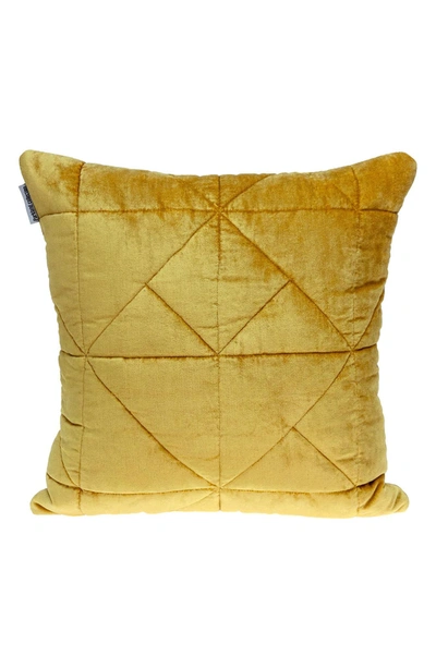 Parkland Collection Zoe Quilted Throw Pillow In Yellow