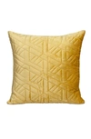 Parkland Collection Delta Topstitched Throw Pillow In Yellow