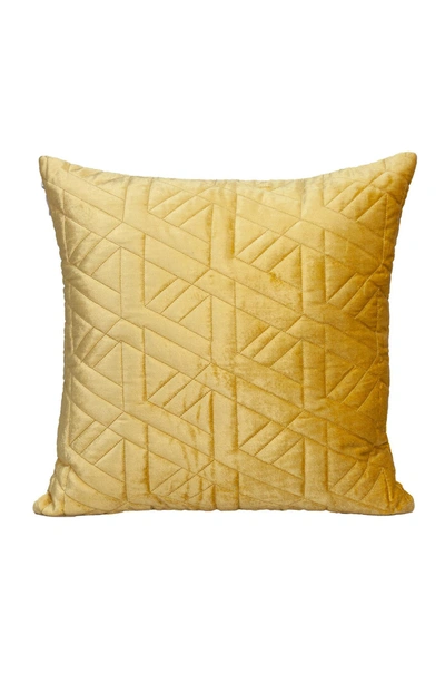 Parkland Collection Delta Topstitched Throw Pillow In Yellow