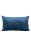 Parkland Collection Bazyli Quilted Throw Pillow In Navy