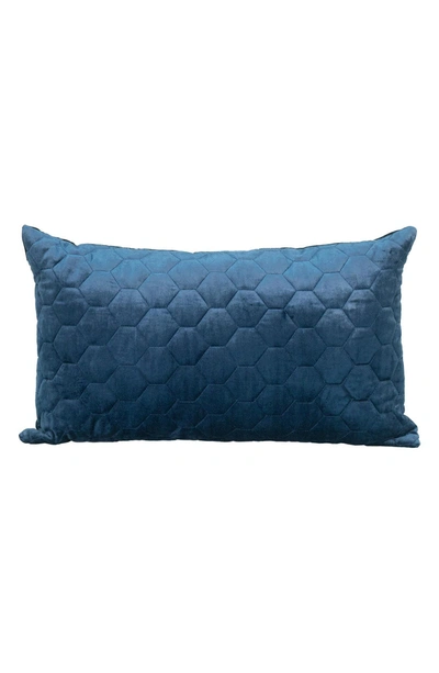Parkland Collection Bazyli Quilted Throw Pillow In Navy