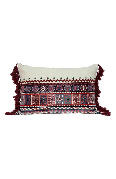 Parkland Collection Blossy Tapestry Throw Pillow In Beige