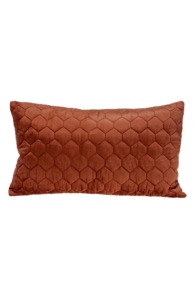 Parkland Collection Bazyli Quilted Throw Pillow In Burnt Orange