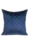 Parkland Collection Milo Quilted Throw Pillow In Navy