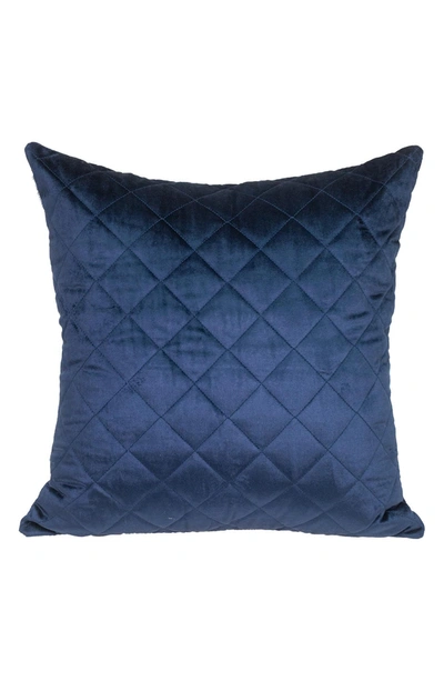 Parkland Collection Milo Quilted Throw Pillow In Navy