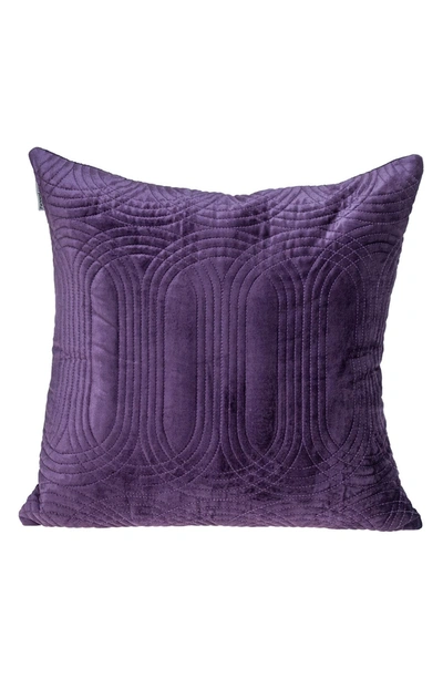 Parkland Collection Iphis Topstitched Throw Pillow In Purple