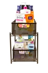 Sorbus Brown 2 Tier Mesh Sliding Drawer Organizer Basket