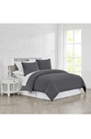 Southshore Fine Linens Classic Pom Pom Trimmed Duvet Cover Set In Slate