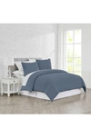 Southshore Fine Linens Classic Pom Pom Trimmed Duvet Cover Set In Steel Blue