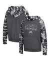 Colosseum Youth Boys Charcoal Utah Utes Oht Military-inspired Appreciation Digital Camo Raglan Pullover Hoodie In Charcoal